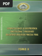 Sistematizacion Del Jurisprudencia Constitucional y Precedentes Obligatorios en Derecho Procesal