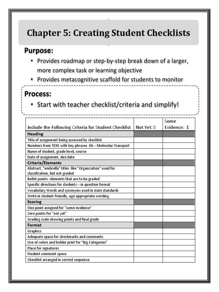Student Checklist for Lab Reports | PDF | Career & Growth