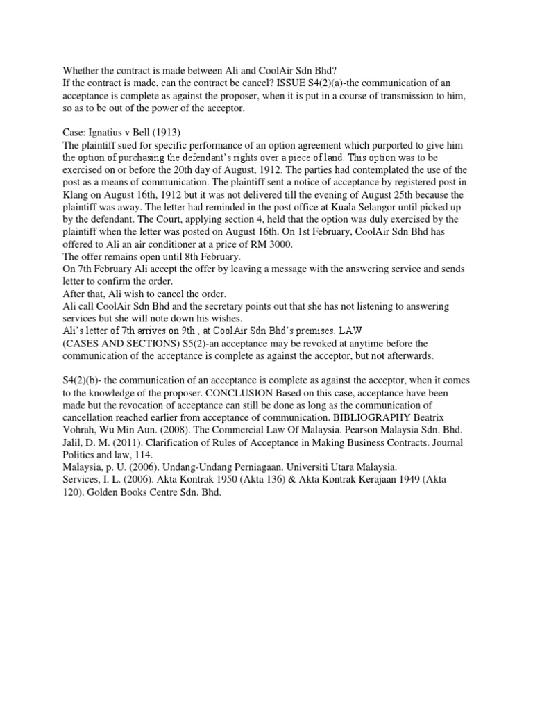 Ignatius Vs Bell 1 Pdf Private Law Civil Law Legal System