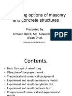 Seismic Retrofitting Options of Masonry & Concrete Structures