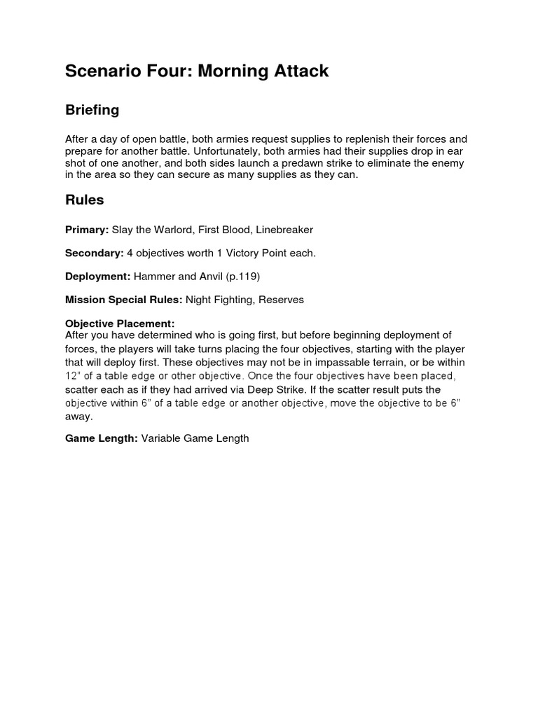 Round 4 Scenario | PDF | History