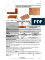 LADRILLO PRENSADO MACIZO ESPECIFICACIONES