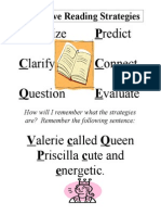 Visualize Predict Clarify Connect Evaluate: Six Active Reading Strategies