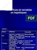 Coûts Fixes Et Variables en Logistiques