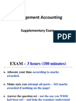 Management Accounting Exam Guide - Variance Analysis, Absorption Costing, Decision Making, Life Cycle Costing, Investment Appraisal