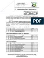 Decretono de Homologação Do Concurso de Pedra Lavrada