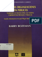 BOZEMAN, Barry - Todas Las Organizaciones Son Públicas, Tendiendo Un Puente Entre Las Teorías Corporativas Privadas y Públicas
