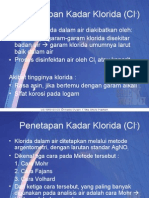Penetapan Kadar Klorida (CL-)