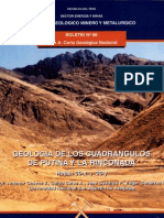 Geología - Cuadrangulo de Putina (30x) y La Rinconada (30y), 1996
