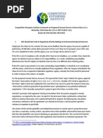 Competitive Enterprise Institute Comments On Proposed Consent Decree in Sierra Club Et Al