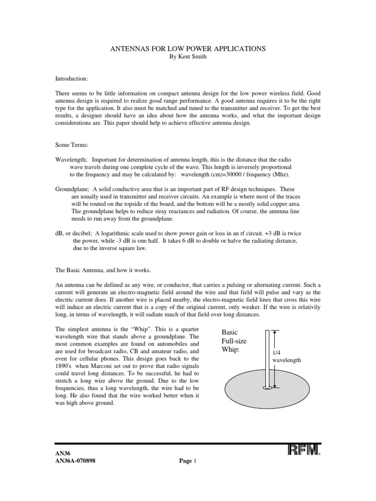 Compact Antenna Design for Low Power | PDF
