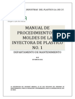 Manual de Procedimientos A Moldes de La Inyectora de Plastico No PDF