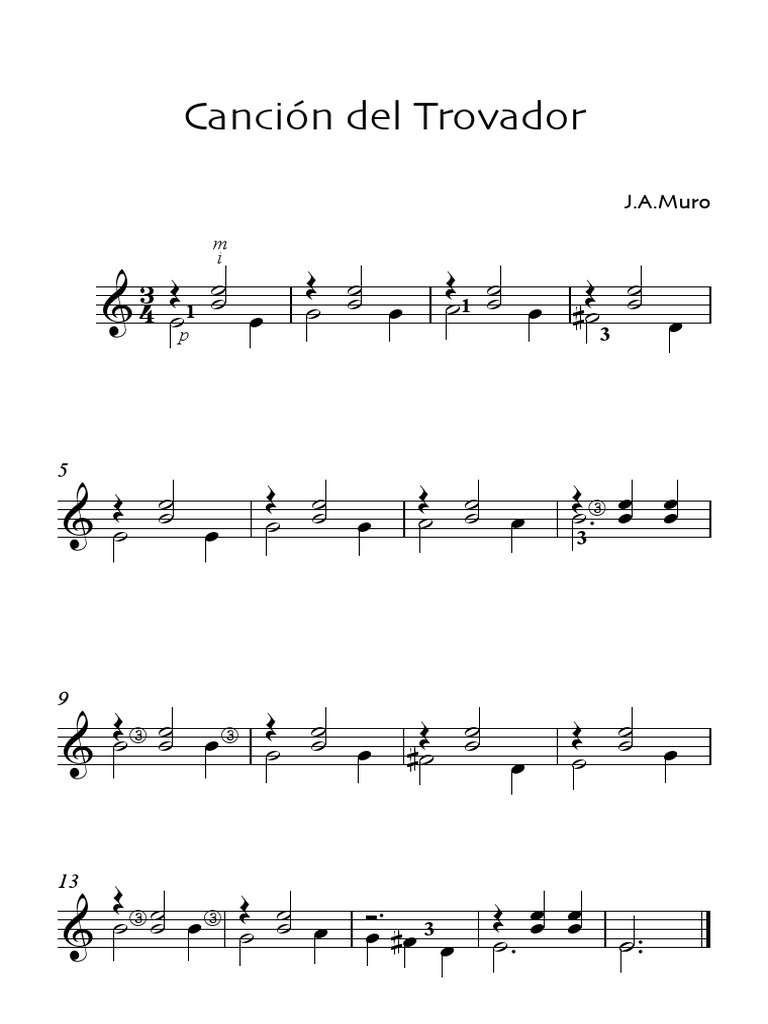 Canción Del Trovador | PDF