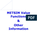 METSIM Value Functions