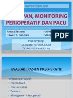 Persiapan, Monitoring Perioperatif Dan PACU