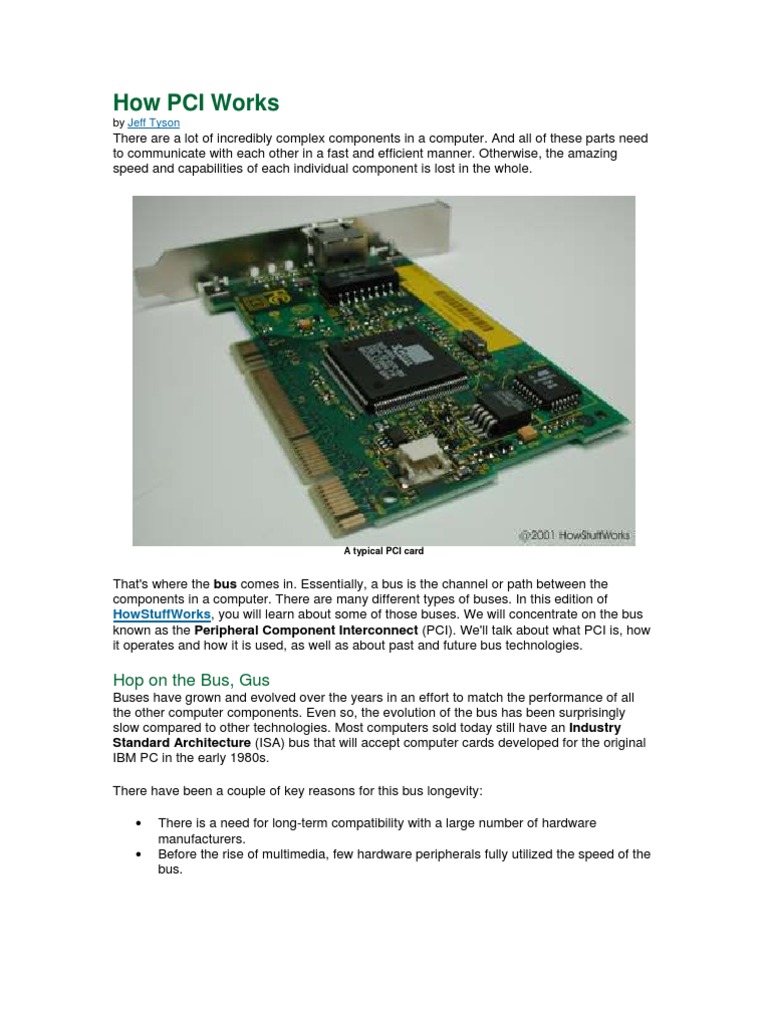 Understanding PCI: How It Works | PDF | Computers