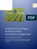 Cuáles Son Los Riesgos y Beneficios de Los Fertilizantes y Plaguicidas