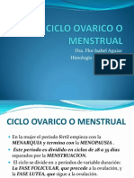 Ciclo Ovarico o Menstrual