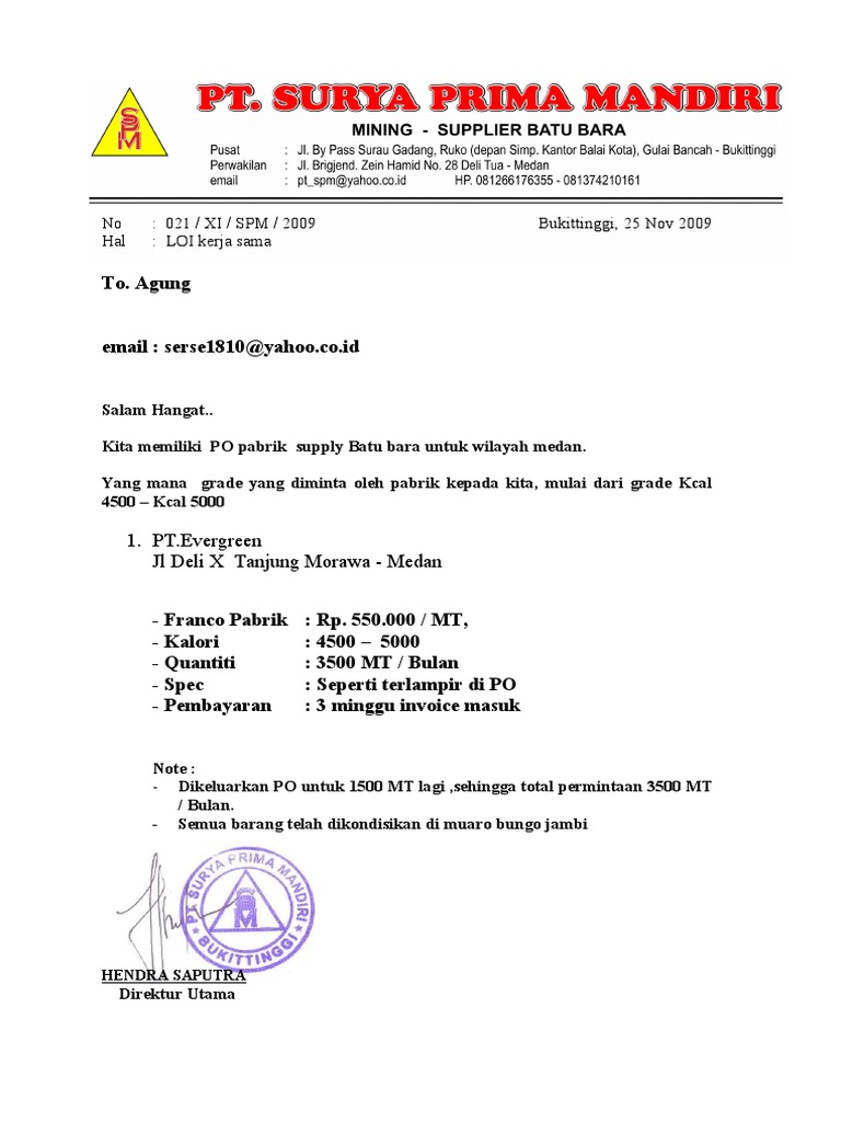 Loi Kerja Sama Agung