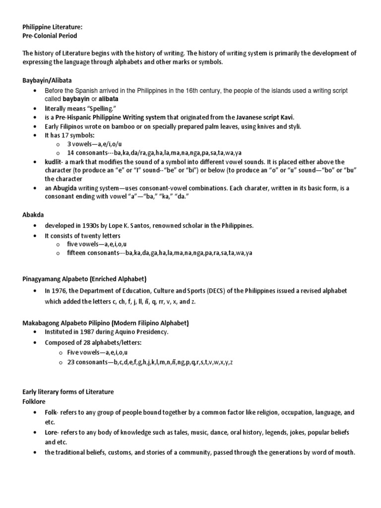 Phil Lit Handout Notation Languages