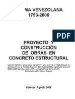 20327900 COVENIN 1753 2006 Proyecto y Contruccion de Obras en Concreto