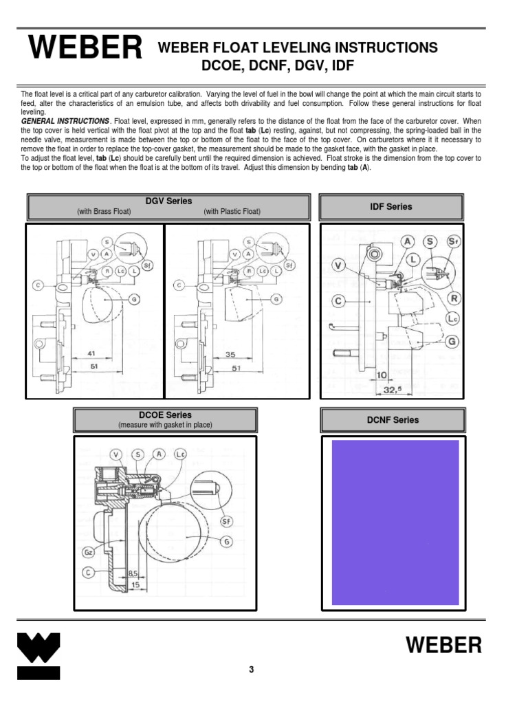 er Float Leveling Instructions