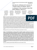 Heavy metals in sediments of the retaining of dam Sidi Chahed (Meknes, Morocco)