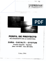 Perfil Del Proyecto Carretera Zaña-cayalti-oyotun.lambayeque