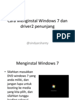 Cara Menginstal Windows 7 Dan Driver2 Penunjang