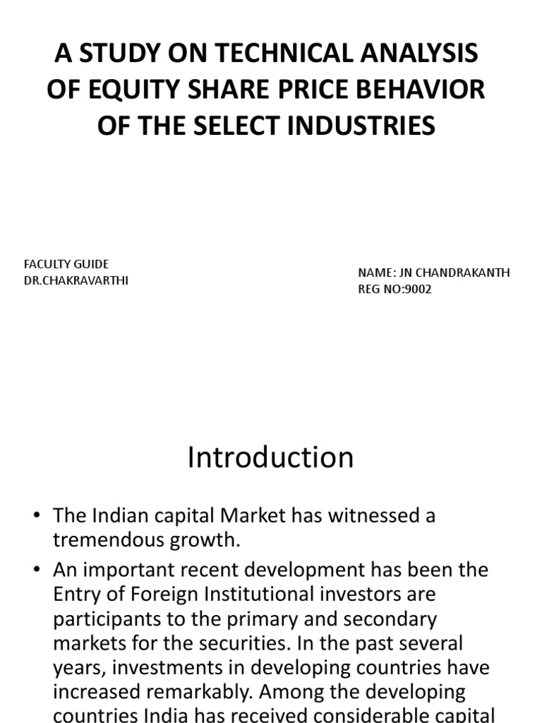 Technical Analysis of Equity Shares | PDF | Stocks | Stock Market