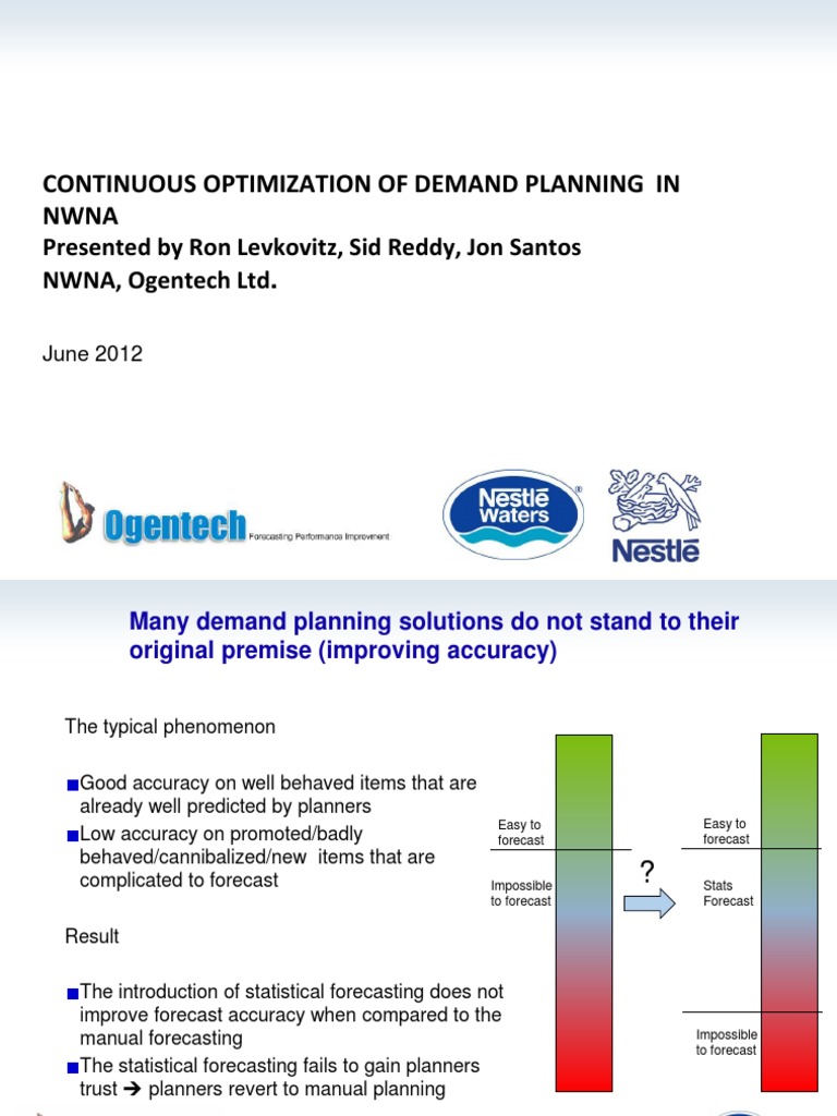 Nestle Waters Forecasting Improv Ment Slides | PDF | Predictive ...
