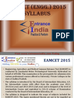 EAMCET Engineering Syllabus by Entranceindia