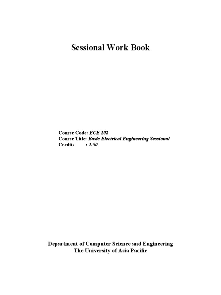 ECE 102 Manual | PDF