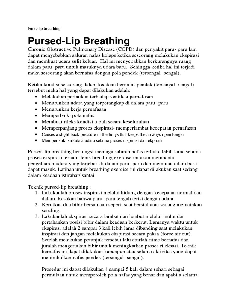 Purse Lip Breathing PDF