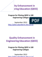 QEEE-Sep2013 Presentation to TEQIP Colleges
