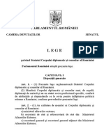 Legea Nr. 269-2003 Privind Statutul Corpului Diplomatic Şi Consular Al României