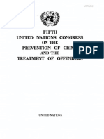 Fifth United Nations Congress On The Prevention of Crime and The Treatment of Offenders