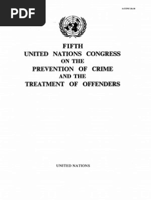 Fifth United Nations Congress On The Prevention Of Crime And - 