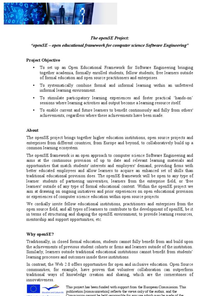 openSE - Open Educational Framework For Computer Science Software ...