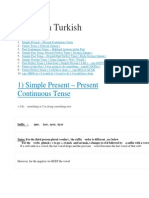 Tenses in Turkish