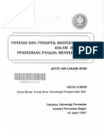 Potensi & Prospek Bioteknologi Dalam Rangka Penyediaan Pangan Menyehatkan