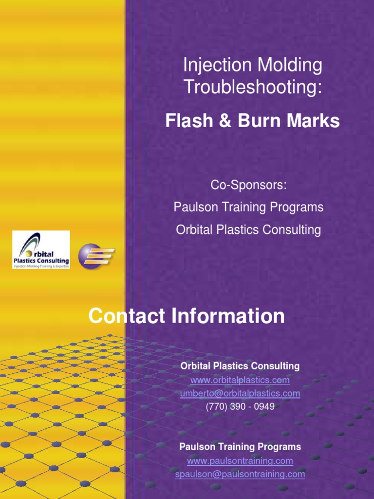Injection Molding Troubleshooting Flash Burnmarks | PDF
