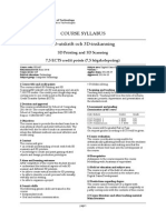 Course Syllabus 3d-Utskrift Och 3d-Inskanning: 3D Printing and 3D Scanning 7,5 ECTS Credit Points (7,5 Högskolepoäng)