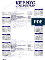 2009-10 KIPP NYC College Prep Academic Calendar