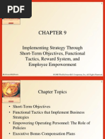 Implementing Strategy Through Short-Term Objectives, Functional Tactics, Reward System, and Employee Empowerment