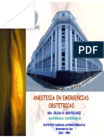 Anestesia en Emergencias Obstetricas