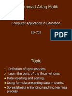Muhammad Arfaq Malik: Computer Application in Education ED-702