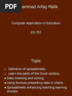 Muhammad Arfaq Malik: Computer Application in Education ED-702