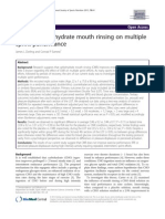 Effect of Carbohydrate Mouth Rinsing On Multiple Sprint Performance