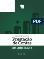 TSE Cartilha Prestacao de Contas Das Eleicoes 2014 2
